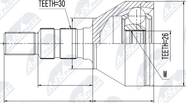 NTY NPZ-PL-028 - Ledsats, drivaxel xdelar.se