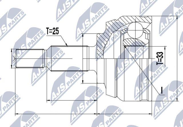 NTY NPZ-RE-044 - Ledsats, drivaxel xdelar.se