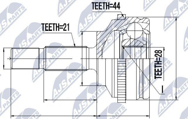 NTY NPZ-RE-043 - Ledsats, drivaxel xdelar.se