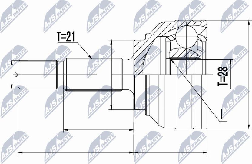 NTY NPZ-RE-054 - Ledsats, drivaxel xdelar.se