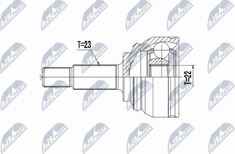 NTY NPZ-RE-055 - Ledsats, drivaxel xdelar.se