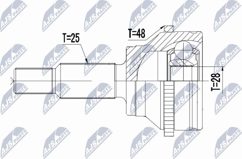 NTY NPZ-RE-051 - Ledsats, drivaxel xdelar.se