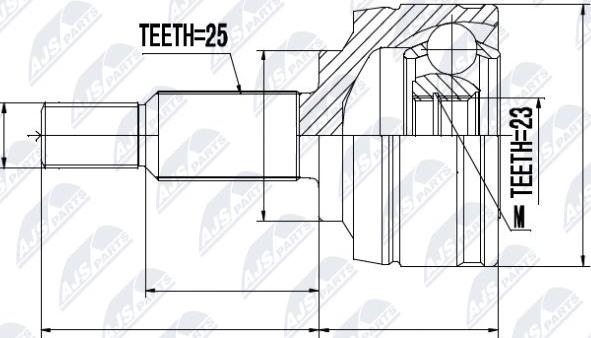 NTY NPZ-RE-002 - Ledsats, drivaxel xdelar.se