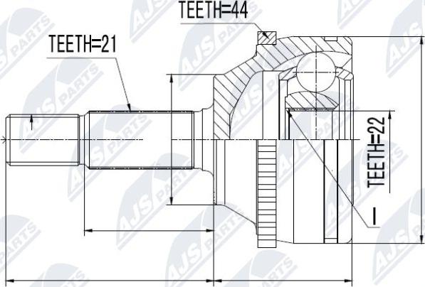 NTY NPZ-RE-010 - Ledsats, drivaxel xdelar.se