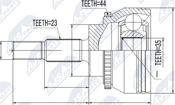 NTY NPZ-RE-031 - Ledsats, drivaxel xdelar.se