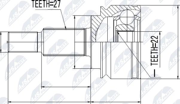 NTY NPZ-RE-038 - Ledsats, drivaxel xdelar.se