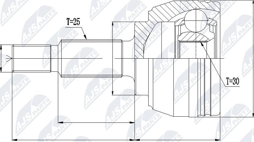 NTY NPZ-RE-032 - Ledsats, drivaxel xdelar.se