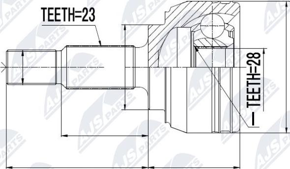 NTY NPZ-RE-028 - Ledsats, drivaxel xdelar.se