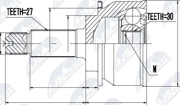 NTY NPZ-SB-014 - Ledsats, drivaxel xdelar.se