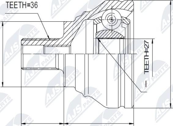 NTY NPZ-SK-009 - Ledsats, drivaxel xdelar.se