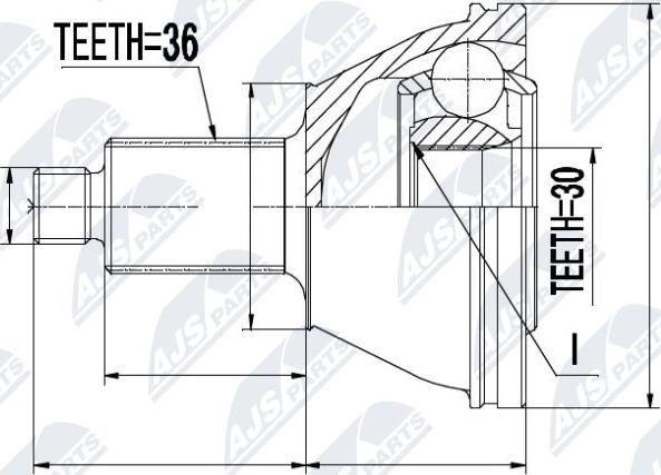 NTY NPZ-SK-002 - Ledsats, drivaxel xdelar.se