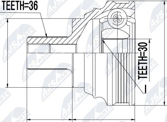 NTY NPZ-SK-007 - Ledsats, drivaxel xdelar.se