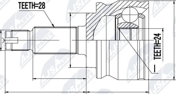 NTY NPZ-SU-032 - Ledsats, drivaxel xdelar.se