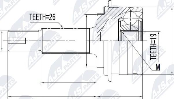 NTY NPZ-TY-090 - Ledsats, drivaxel xdelar.se