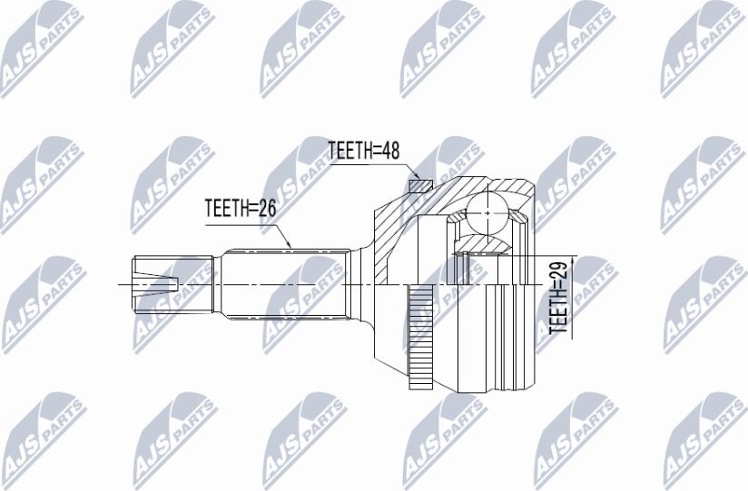 NTY NPZ-TY-098 - Ledsats, drivaxel xdelar.se