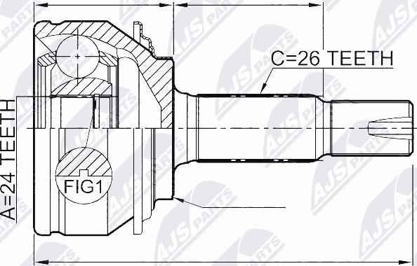 NTY NPZ-TY-065 - Ledsats, drivaxel xdelar.se