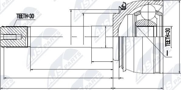 NTY NPZ-TY-018 - Ledsats, drivaxel xdelar.se