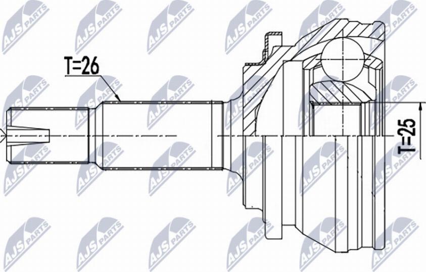 NTY NPZ-TY-013 - Ledsats, drivaxel xdelar.se