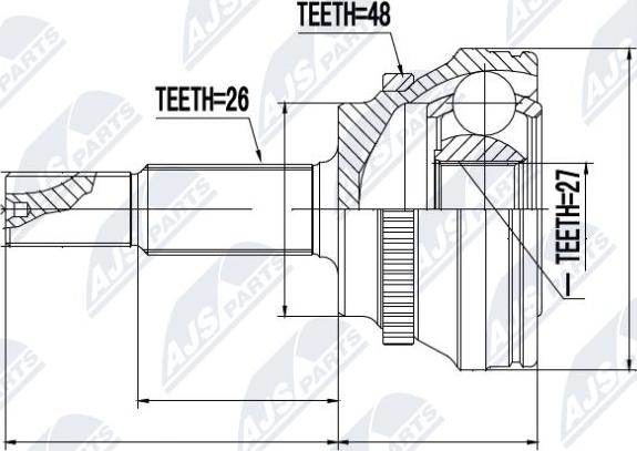 NTY NPZ-TY-081 - Ledsats, drivaxel xdelar.se