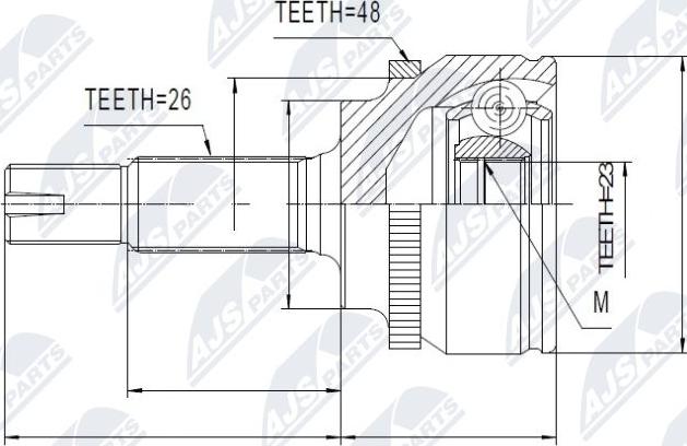 NTY NPZ-TY-082 - Ledsats, drivaxel xdelar.se