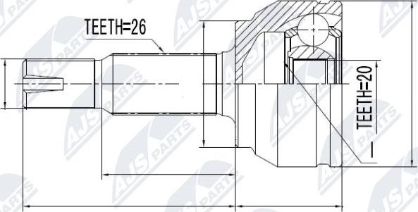 NTY NPZ-TY-087 - Ledsats, drivaxel xdelar.se