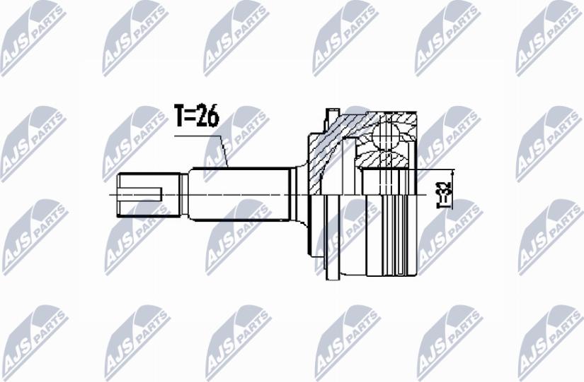 NTY NPZ-TY-105 - Ledsats, drivaxel xdelar.se