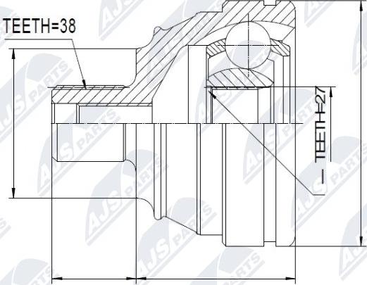 NTY NPZ-VW-009 - Ledsats, drivaxel xdelar.se