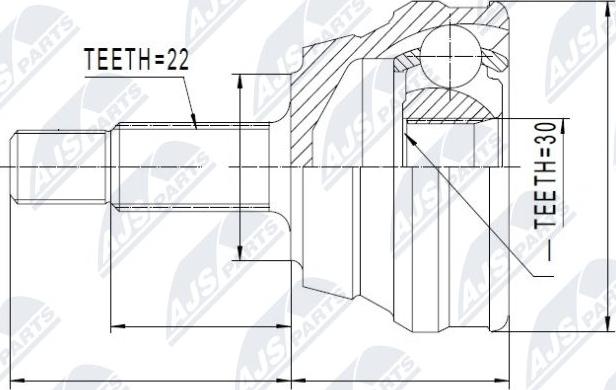 NTY NPZ-VW-012 - Ledsats, drivaxel xdelar.se