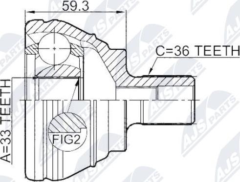 NTY NPZ-VW-039 - Ledsats, drivaxel xdelar.se