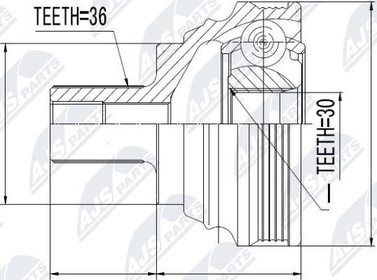 NTY NPZ-VW-030 - Ledsats, drivaxel xdelar.se