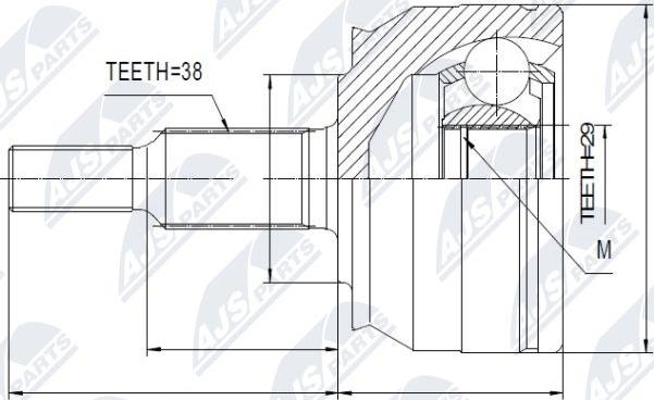 NTY NPZ-VW-033 - Ledsats, drivaxel xdelar.se