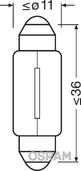 Osram 6418 - Glödlampa, skyltbelysning xdelar.se