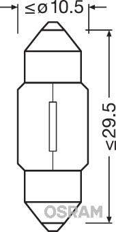 Osram 6438 - Glödlampa, innerbelysning xdelar.se