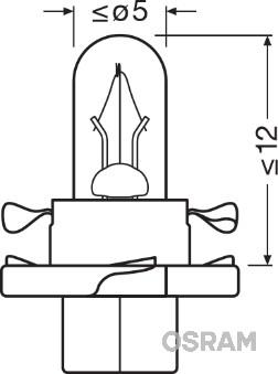 Osram 2473MFX6 - Glödlampa, instrumentbelysning xdelar.se