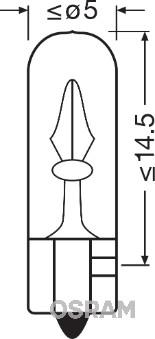 Osram 2722 - Glödlampa, instrumentbelysning xdelar.se