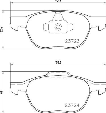 Magneti Marelli PF0244 - Bromsbeläggssats, skivbroms xdelar.se