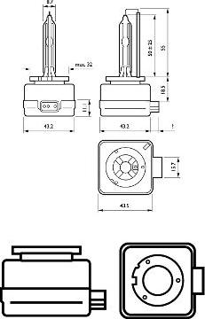 PHILIPS 85415XV2C1 - Glödlampa, huvudstrålkastare xdelar.se