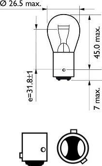 PHILIPS 12594B2 - Glödlampa, broms / bakljus xdelar.se