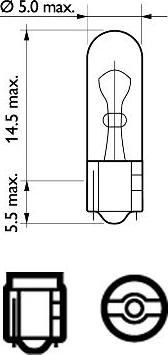 PHILIPS 12061CP - Glödlampa, bromsljus xdelar.se