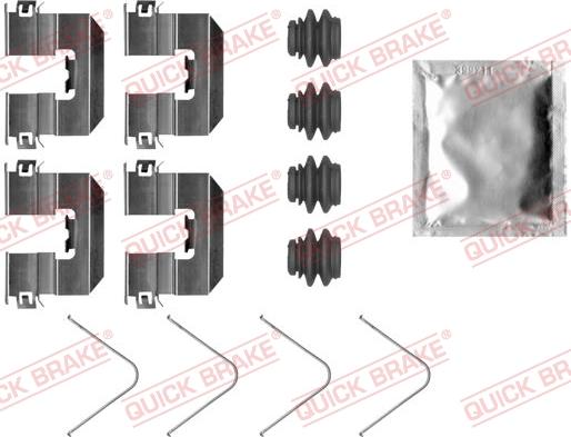 QUICK BRAKE 1090095 - Tillbehörssats, skivbromsbelägg xdelar.se