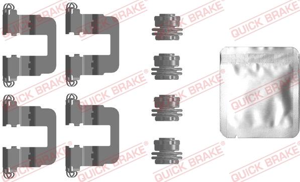 QUICK BRAKE 1090106 - Tillbehörssats, skivbromsbelägg xdelar.se