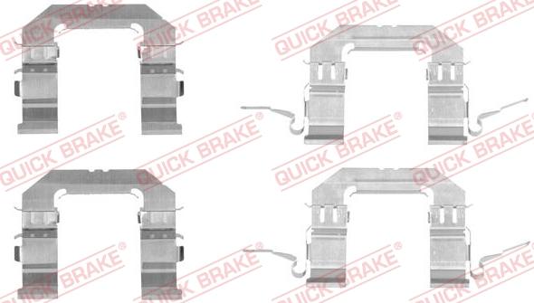 QUICK BRAKE 1091722 - Tillbehörssats, skivbromsbelägg xdelar.se