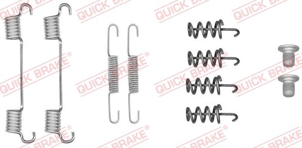 QUICK BRAKE 105-0051 - Tillbehörssats, bromsbackar, parkeringsbroms xdelar.se