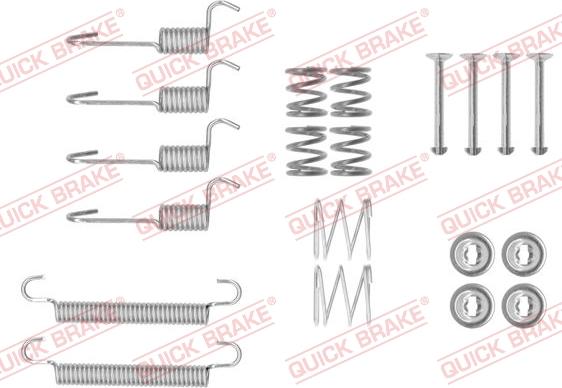 QUICK BRAKE 1050008 - Tillbehörssats, bromsbackar, parkeringsbroms xdelar.se