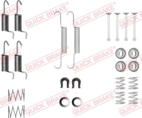 QUICK BRAKE 1050010 - Tillbehörssats, bromsbackar, parkeringsbroms xdelar.se