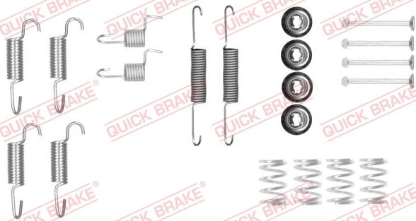 QUICK BRAKE 105-0025 - Tillbehörssats, bromsbackar, parkeringsbroms xdelar.se