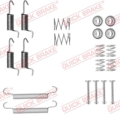 QUICK BRAKE 1050899 - Tillbehörssats, bromsbackar, parkeringsbroms xdelar.se