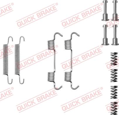 QUICK BRAKE 1050801 - Tillbehörssats, bromsbackar, parkeringsbroms xdelar.se