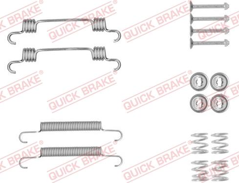 QUICK BRAKE 1050887 - Tillbehörssats, bromsbackar, parkeringsbroms xdelar.se