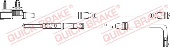 QUICK BRAKE WS 0409 A - Varningssensor, bromsbeläggslitage xdelar.se